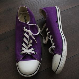Converse Purple Low Top Sneakers